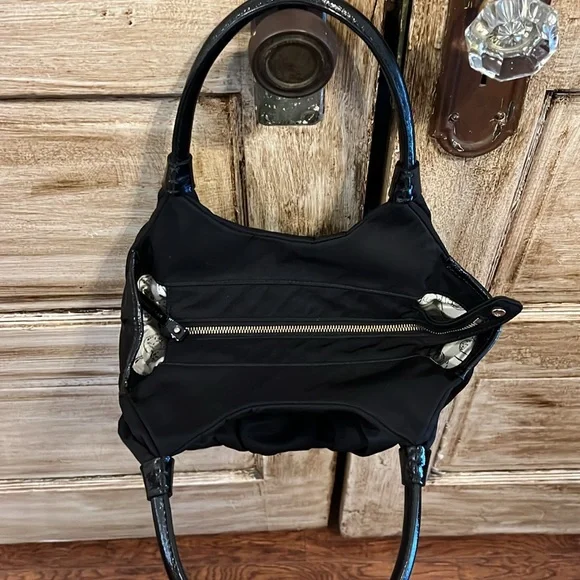 Kate Spade New York Nylon Small Karen Shoulder Handbag - Black With Dust Bag - Picture 5 of 9